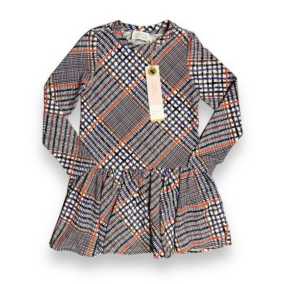 Tanya Taylor Girls S Plaid Long Sleeve Dress Preppy Retro Holiday Party Pockets - Picture 3 of 14